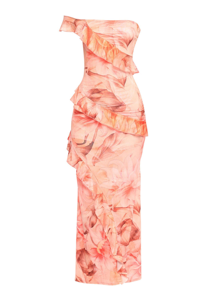 Lovestruck Bloom Ruffle Maxi Dress. - Muvin 