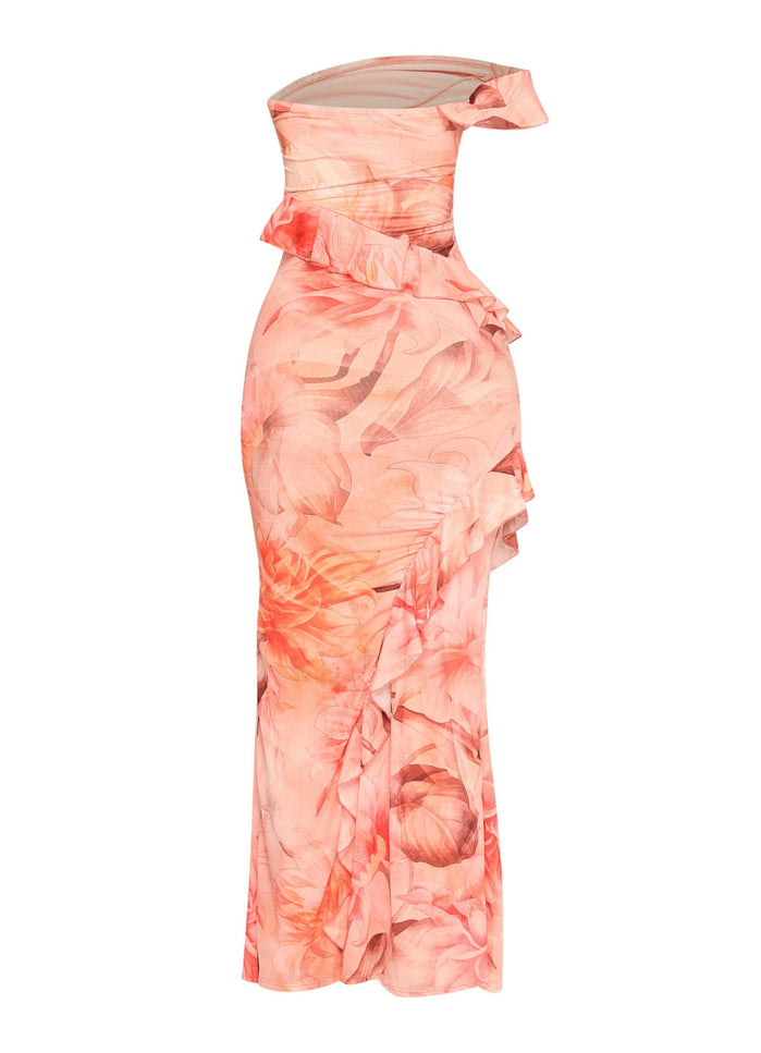 Lovestruck Bloom Ruffle Maxi Dress. - Muvin 
