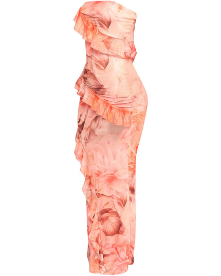 Lovestruck Bloom Ruffle Maxi Dress. - Muvin 