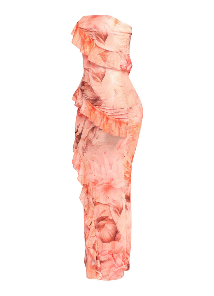 Lovestruck Bloom Ruffle Maxi Dress. - Muvin 