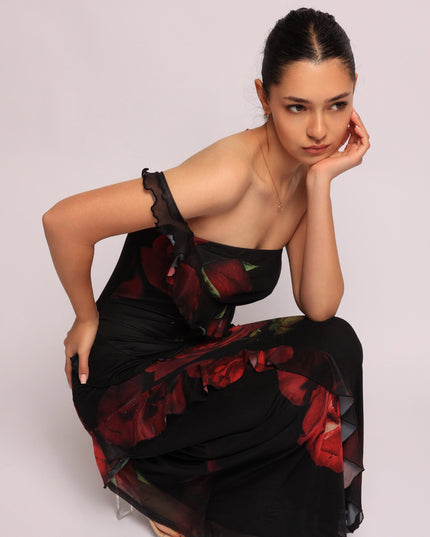 Lovestruck Bloom Ruffle Maxi Dress - Muvin 