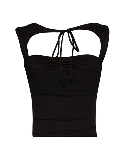Sleeveless tied back top - Muvin 