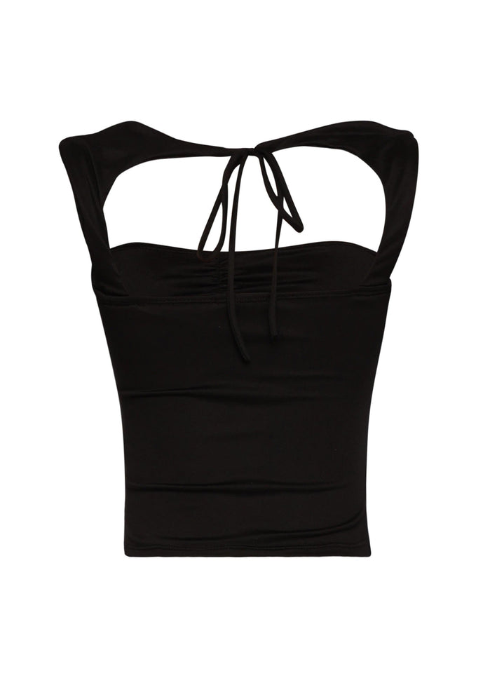 Sleeveless tied back top - Muvin 