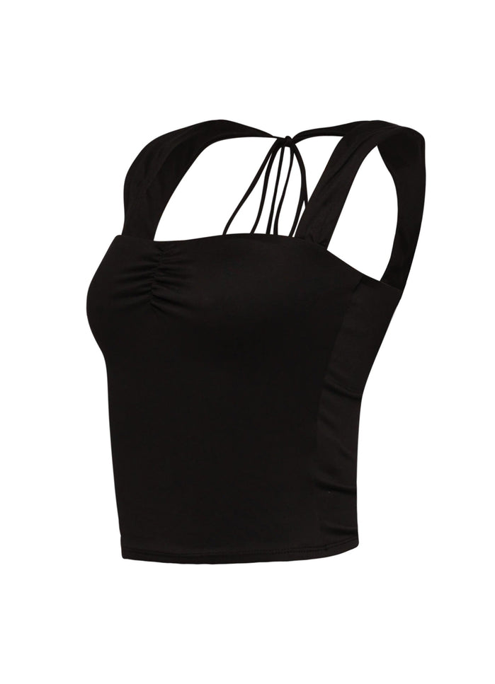 Sleeveless tied back top - Muvin 