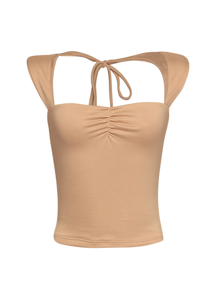 Sleeveless tied back top - Muvin 