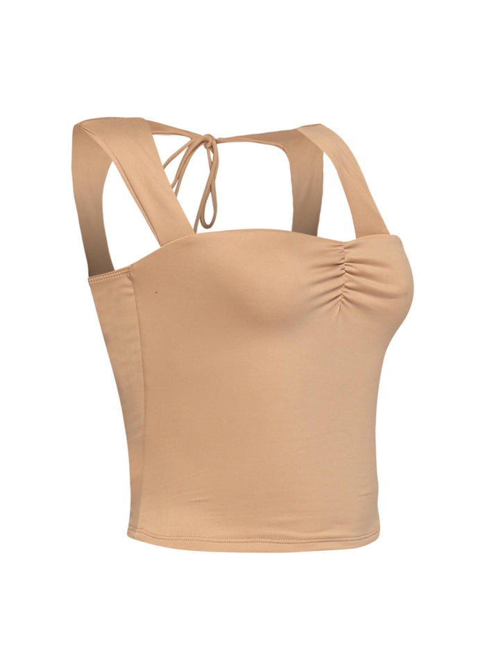 Sleeveless tied back top - Muvin 