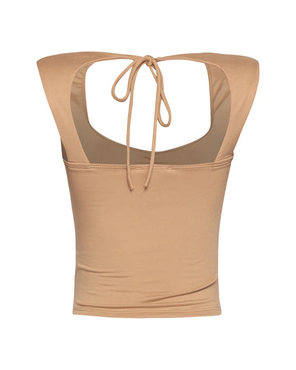 Sleeveless tied back top - Muvin 