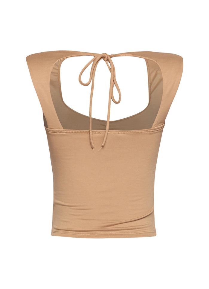 Sleeveless tied back top - Muvin 