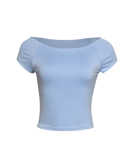 Cap Sleeve Black Top - Muvin 