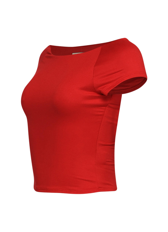 Cap Sleeve Black Top - Muvin 