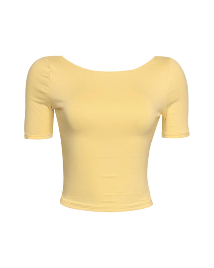 Short sleeve open back top - Muvin 