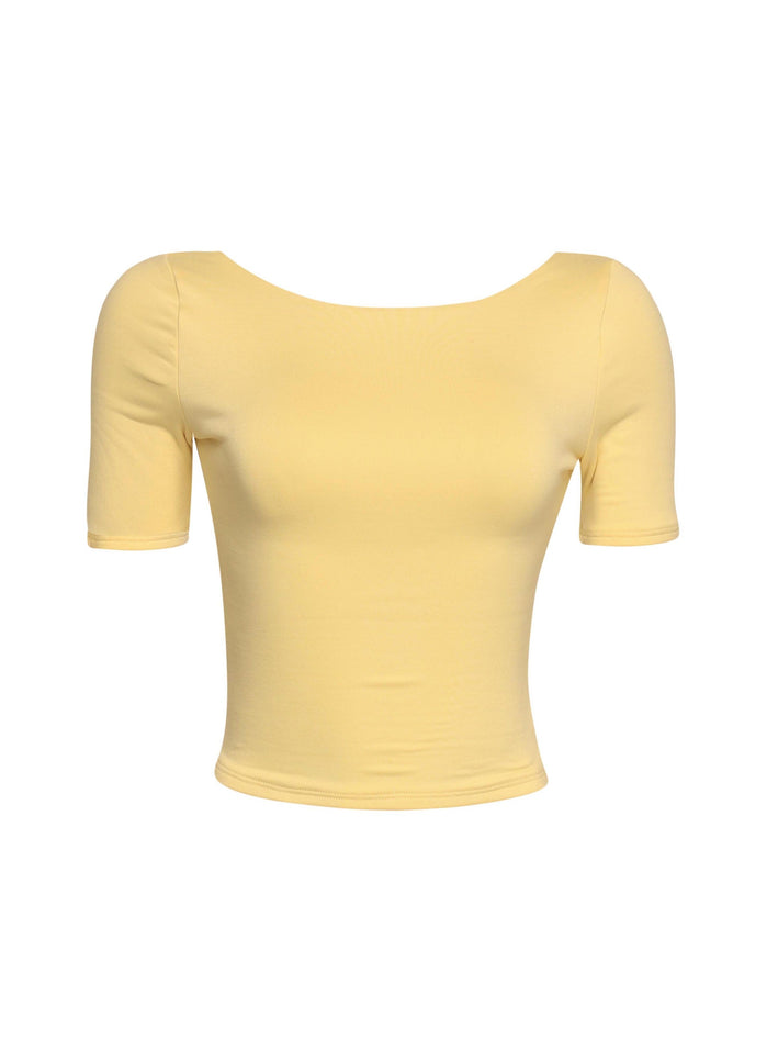 Short sleeve open back top - Muvin 