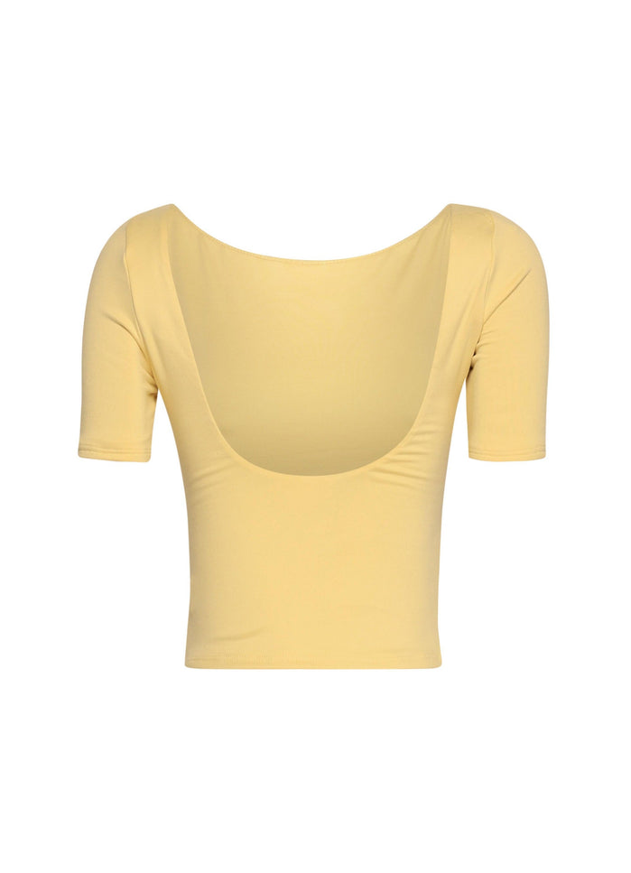 Short sleeve open back top - Muvin 