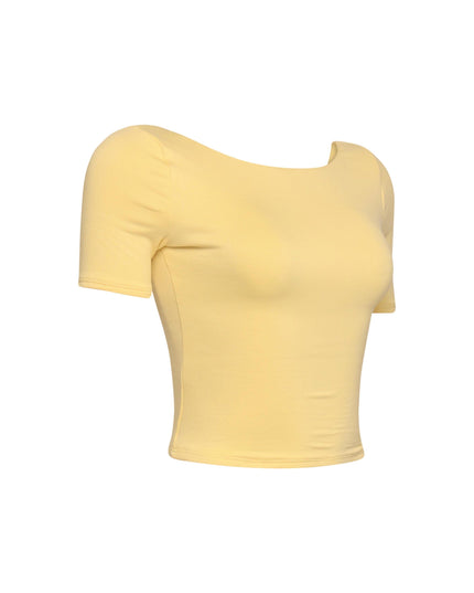 Short sleeve open back top - Muvin 