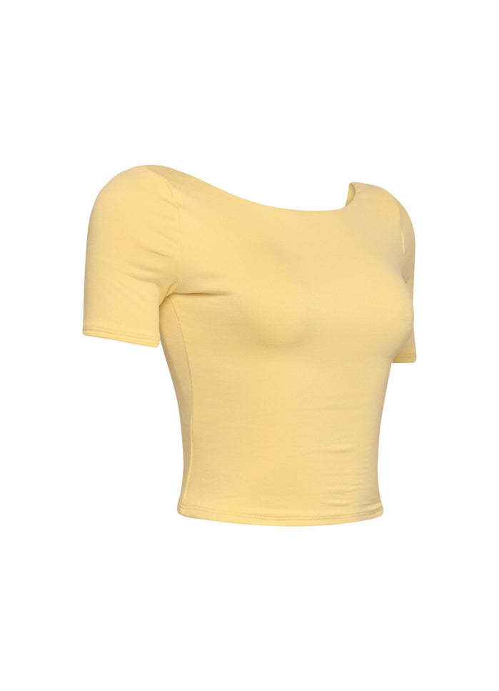 Short sleeve open back top - Muvin 