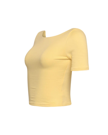 Short sleeve open back top - Muvin 