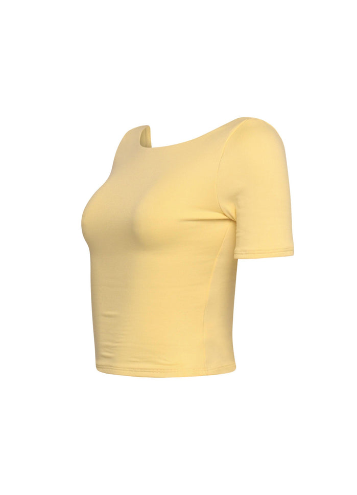 Short sleeve open back top - Muvin 