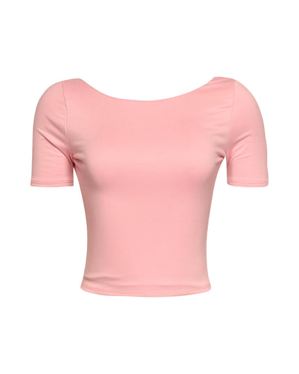 Short sleeve open back top - Muvin 
