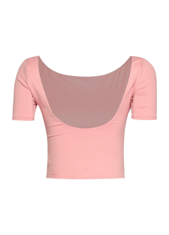 Short sleeve open back top - Muvin 