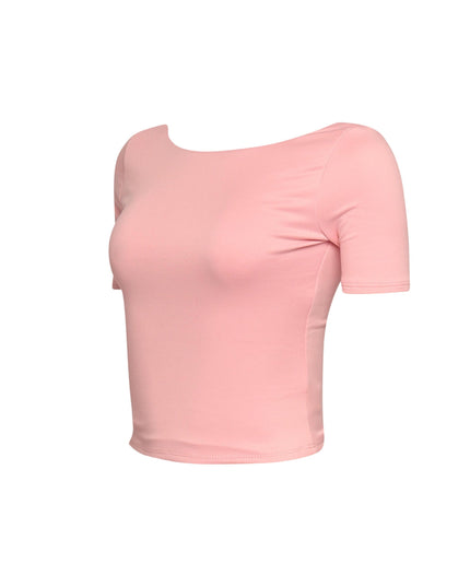 Short sleeve open back top - Muvin 