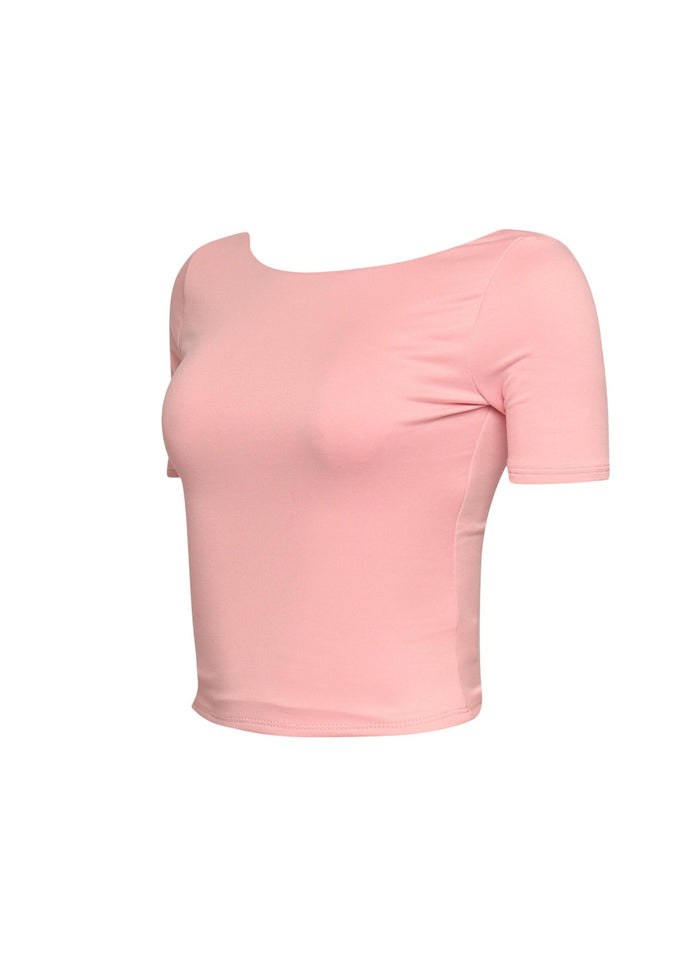 Short sleeve open back top - Muvin 