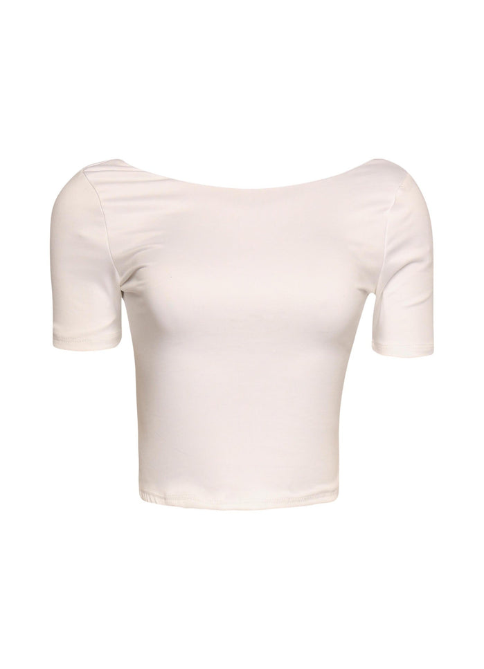 Short sleeve open back top - Muvin 