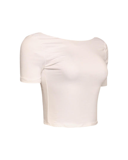 Short sleeve open back top - Muvin 