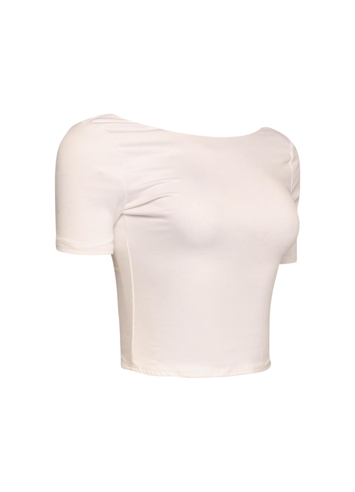 Short sleeve open back top - Muvin 