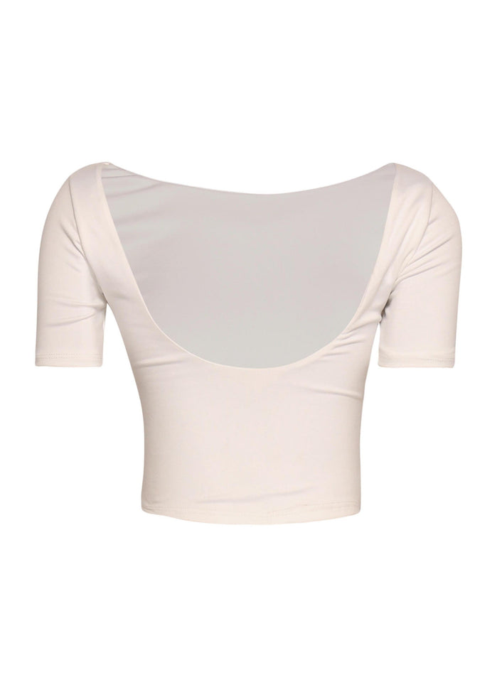 Short sleeve open back top - Muvin 