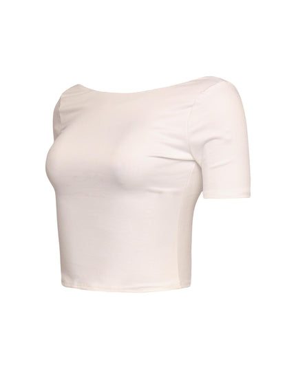 Short sleeve open back top - Muvin 