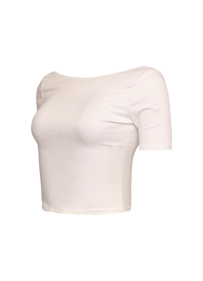 Short sleeve open back top - Muvin 