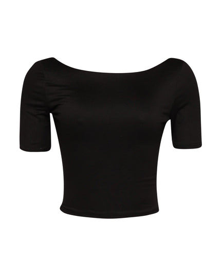 Short sleeve open back top - Muvin 