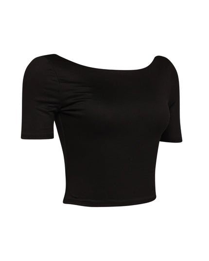 Short sleeve open back top - Muvin 