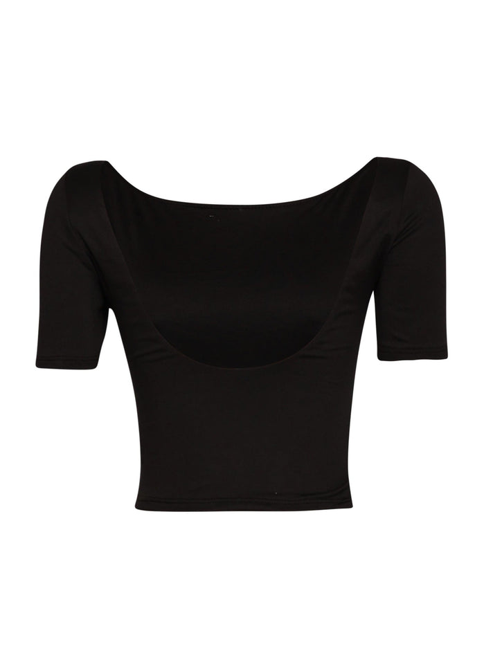 Short sleeve open back top - Muvin 