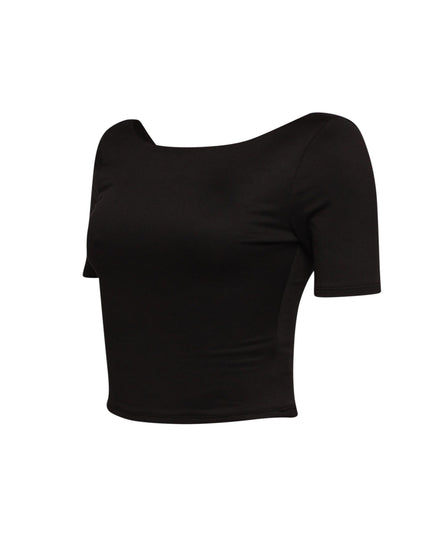 Short sleeve open back top - Muvin 