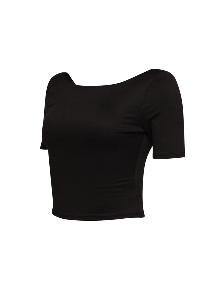 Short sleeve open back top - Muvin 