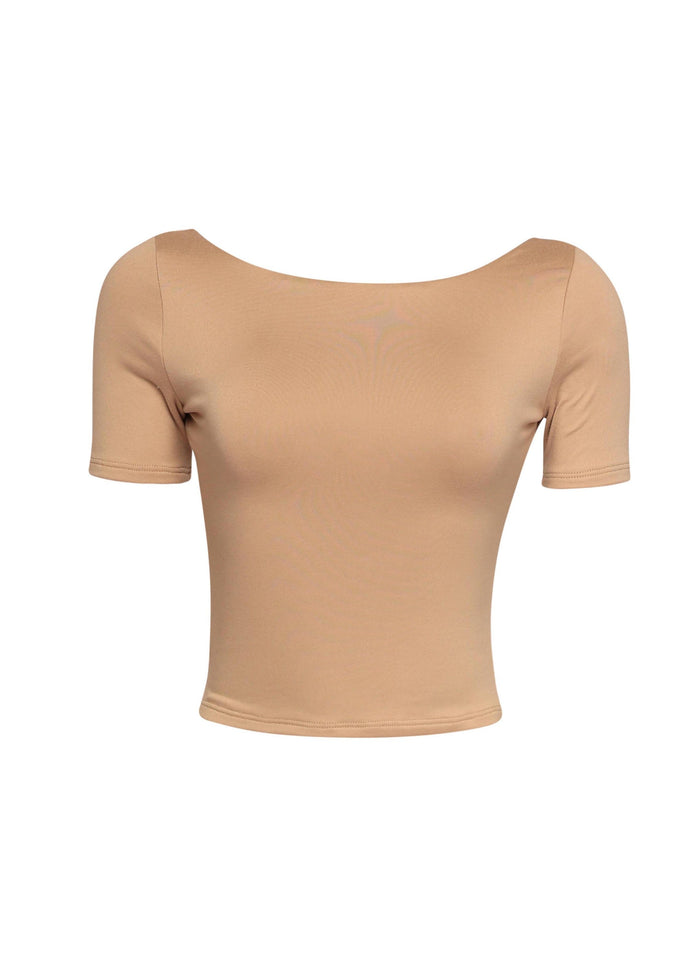 Short sleeve open back top - Muvin 