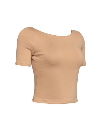 Short sleeve open back top - Muvin 