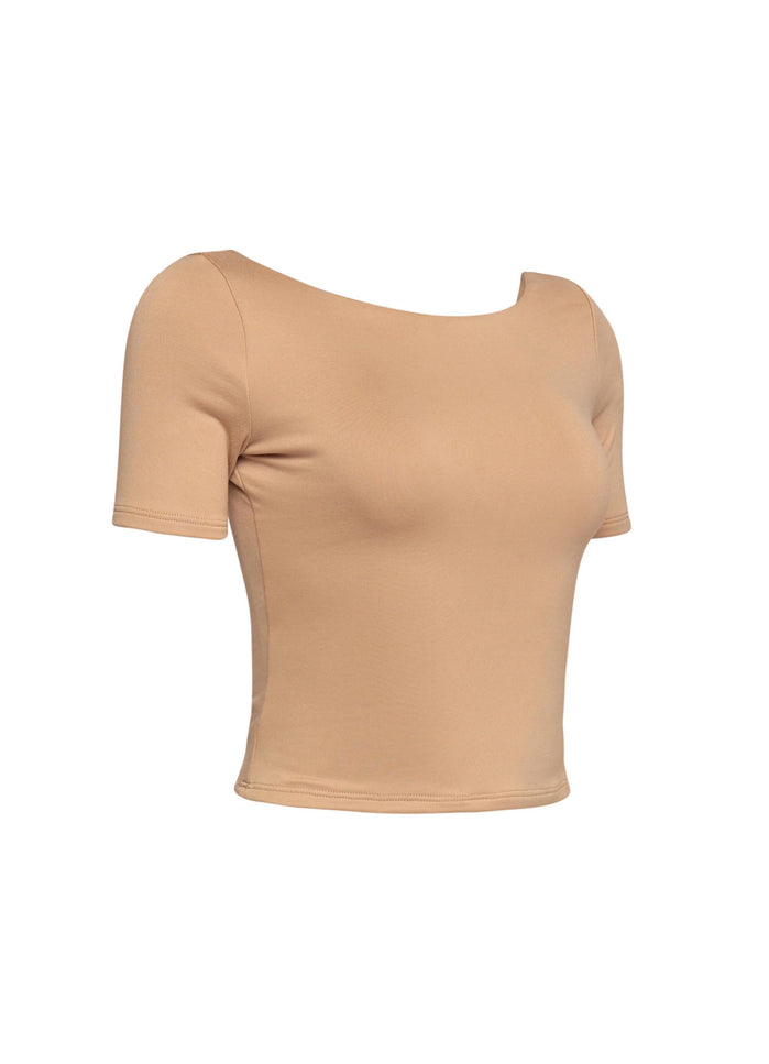 Short sleeve open back top - Muvin 