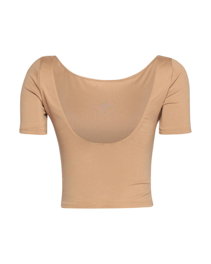 Short sleeve open back top - Muvin 