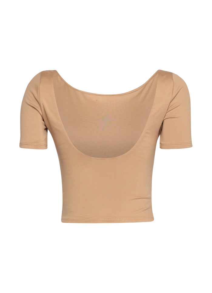 Short sleeve open back top - Muvin 