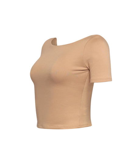 Short sleeve open back top - Muvin 