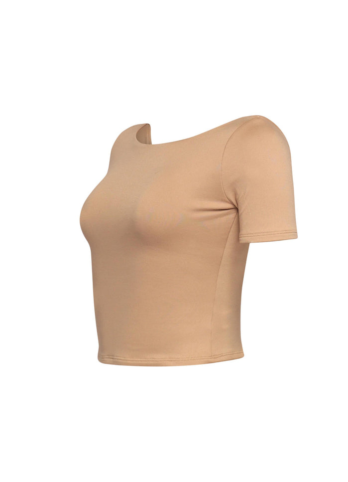 Short sleeve open back top - Muvin 