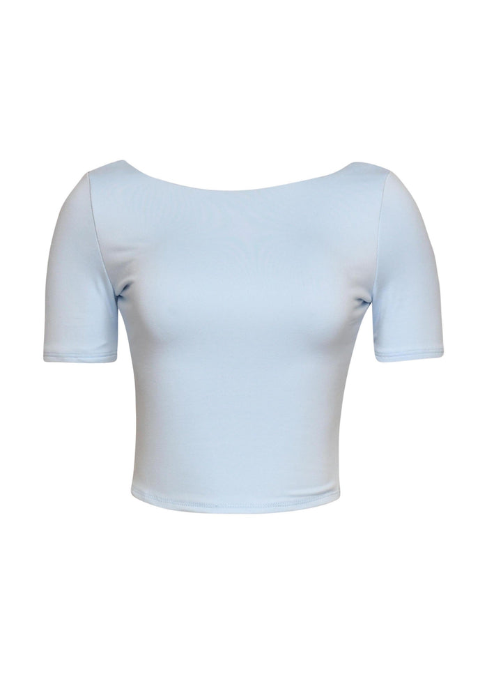 Short sleeve open back top - Muvin 