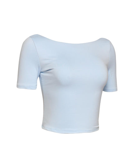 Short sleeve open back top - Muvin 