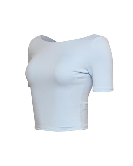 Short sleeve open back top - Muvin 