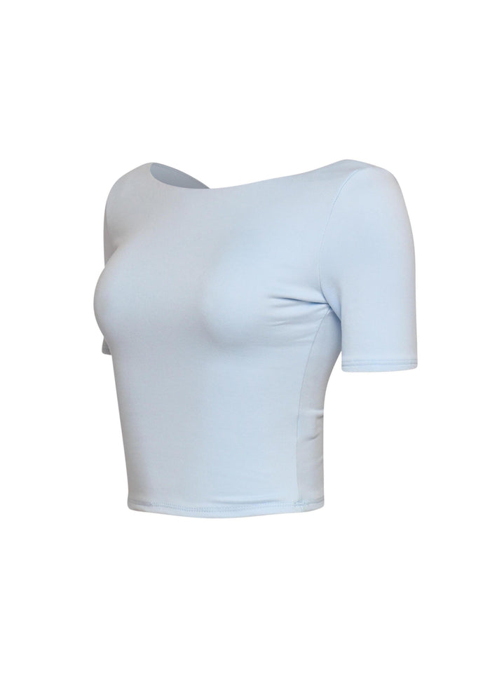 Short sleeve open back top - Muvin 