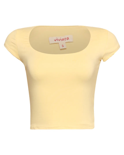 Squared neck cap sleeve top - Muvin 