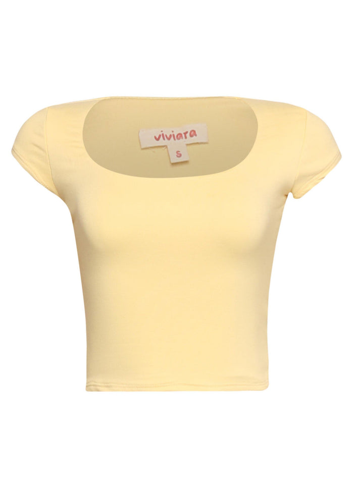 Squared neck cap sleeve top - Muvin 