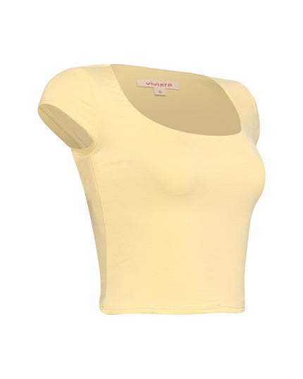 Squared neck cap sleeve top - Muvin 